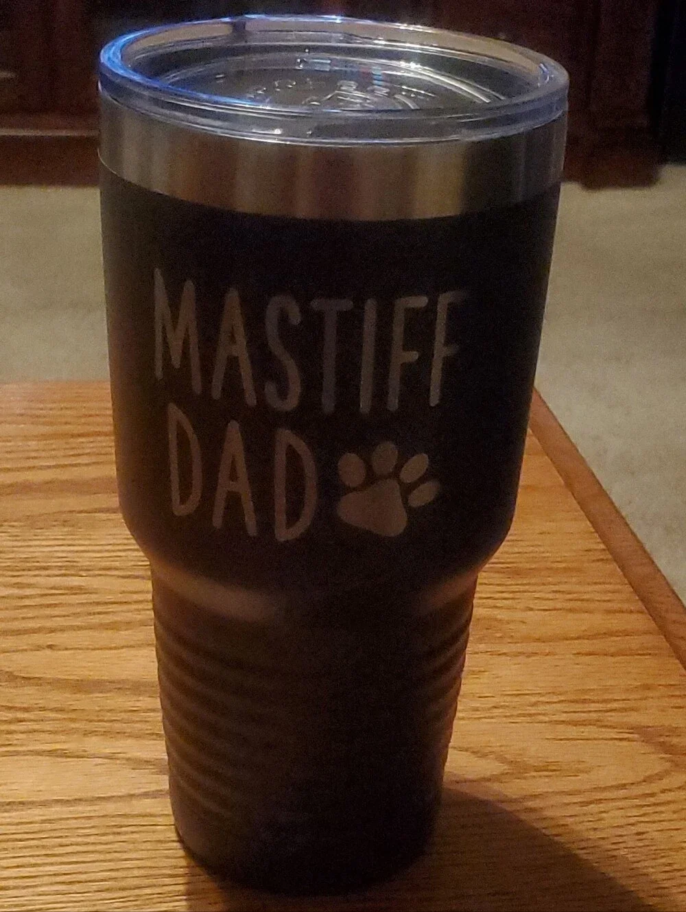 Polar Camel Gray & Silver Dog Insulated Tumbler With Lid 